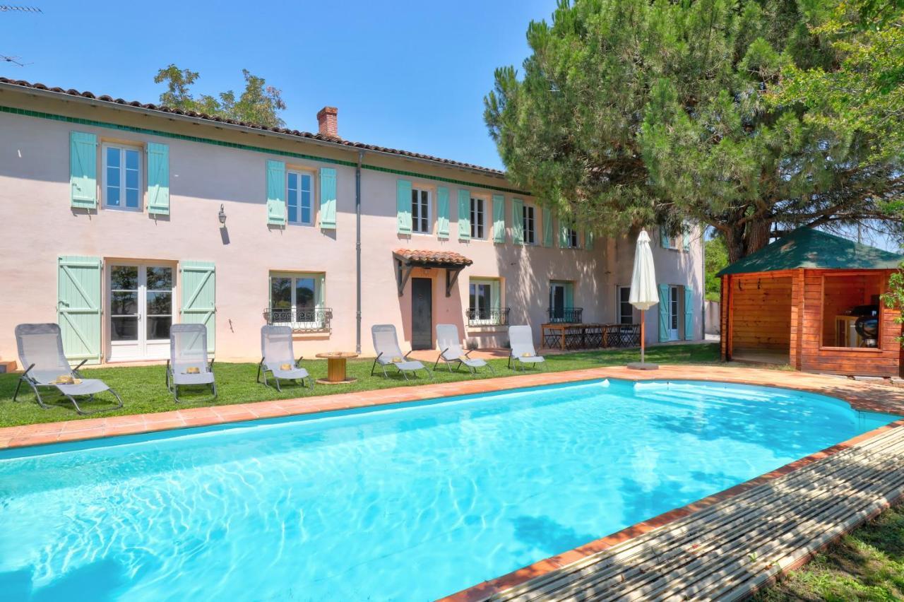 Gite La Grappe Occitane - 14 Personnes - Piscine Privee Ambres Bagian luar foto