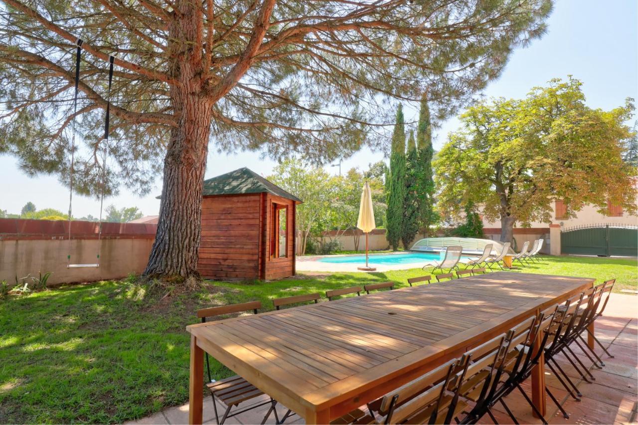 Gite La Grappe Occitane - 14 Personnes - Piscine Privee Ambres Bagian luar foto