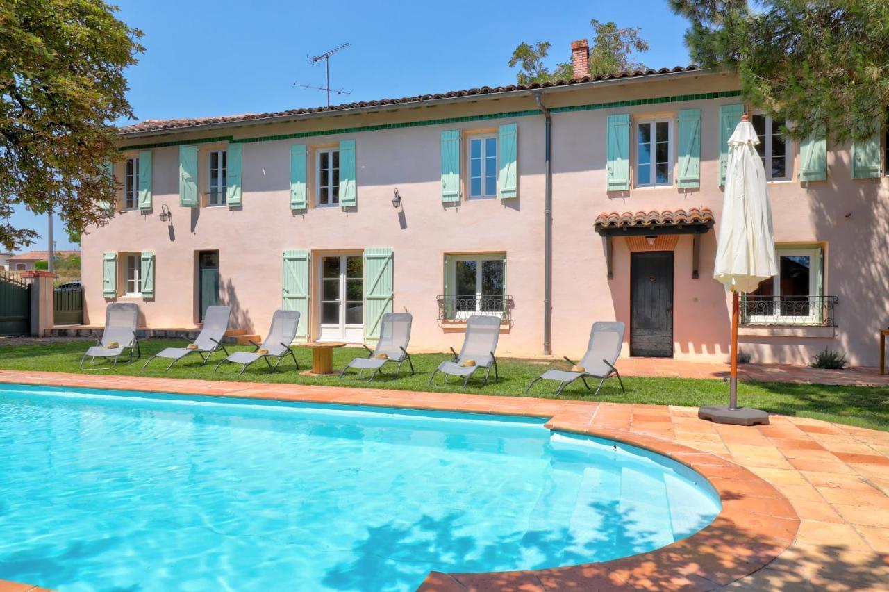 Gite La Grappe Occitane - 14 Personnes - Piscine Privee Ambres Bagian luar foto